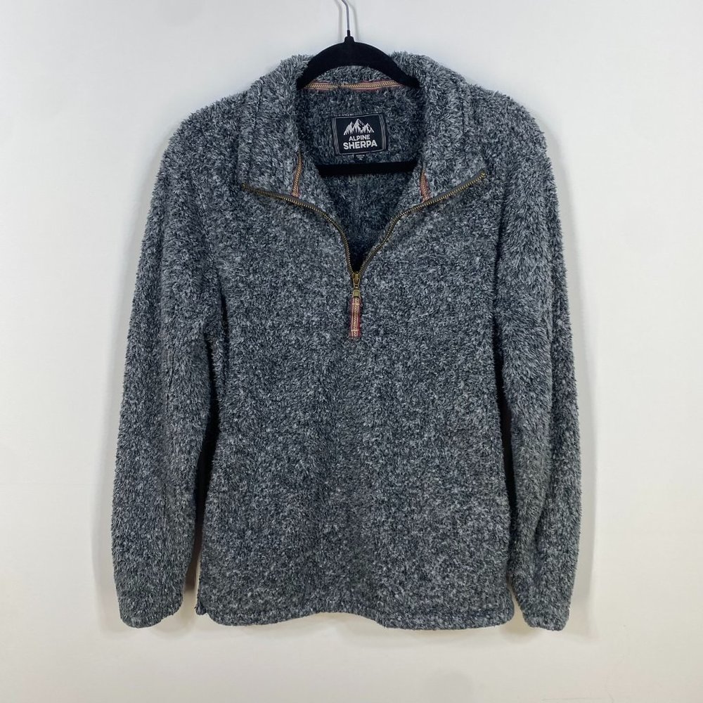 Men’s Gray Alpine Sherpa Half Zip Pullover Size: Small